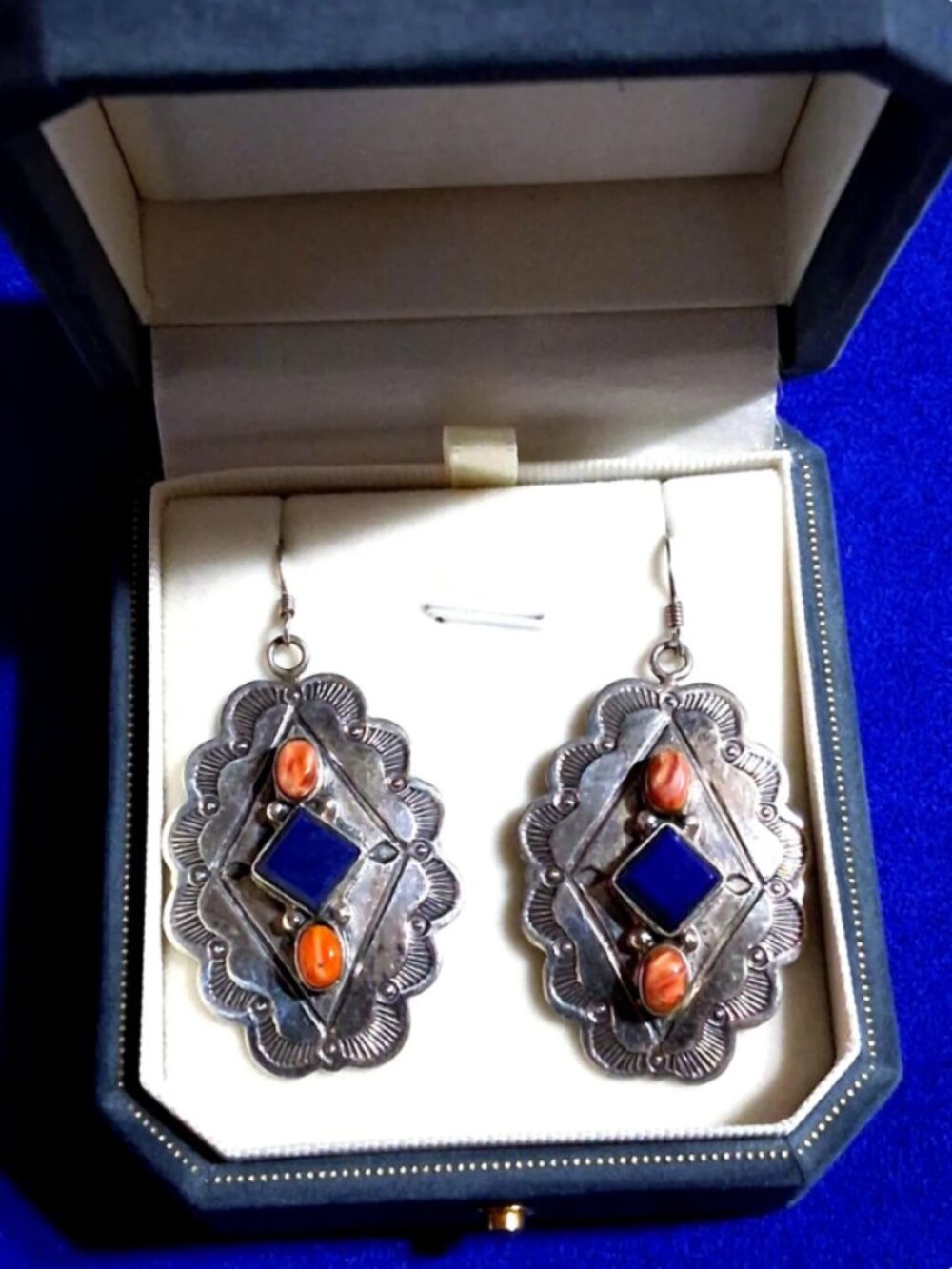 Southwest Sterling Silver Lapis Lazuli Earrings